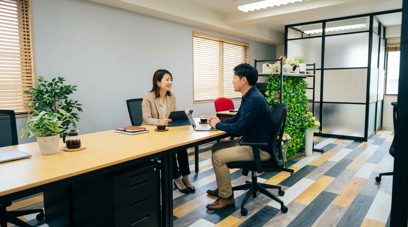 エンジニア同士の会話風景